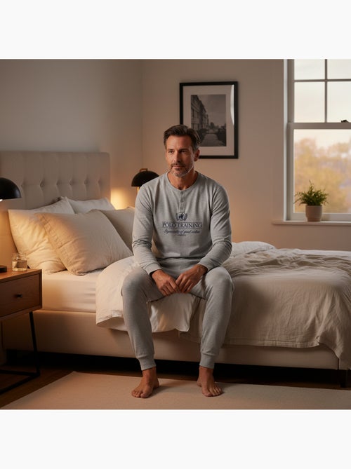 Pijama hombre forro polar estampado bordado ozabi - Kiabi