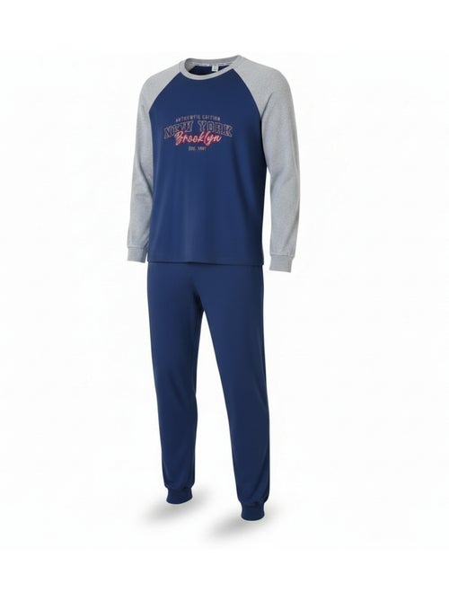 Pijama hombre forro polar raglan bordado ozabi - Kiabi Pijama hombre forro polar raglan bordado ozabi - Kiabi