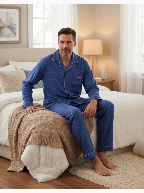 Pijama Hombre Invierno Polar Abotonado C2529 - Kiabi Pijama Hombre Invierno Polar Abotonado C2529 - Kiabi