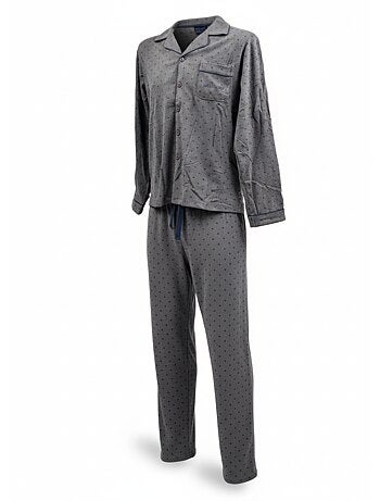 Pijama Hombre Invierno Polar Abotonado C2529