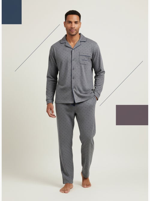 Pijama Hombre Invierno Polar Abotonado C2529 - Kiabi Pijama Hombre Invierno Polar Abotonado C2529 - Kiabi