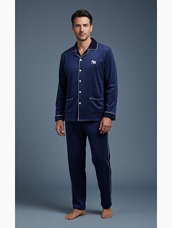Pijama Hombre Invierno Polar Abotonado C2530