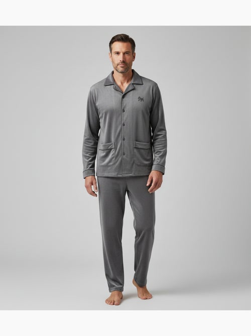 Pijama Hombre Invierno Polar Abotonado C2530 - Kiabi