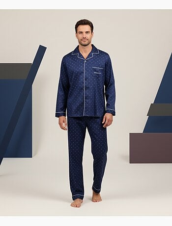 Pijama Hombre Invierno Polar Botonado C2529