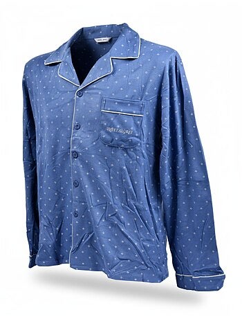 Pijama Hombre Invierno Polar Botonado C2529