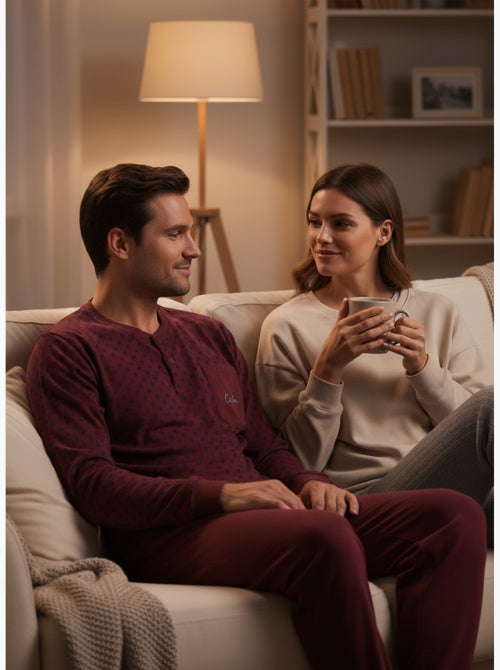 Pijama Hombre Invierno Polar Premium CALM Z2550 - Kiabi