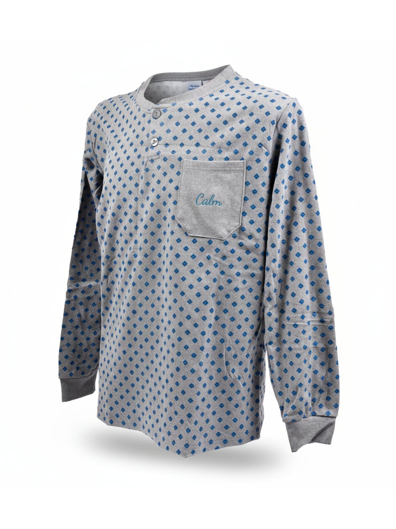 Pijama Hombre Invierno Polar Premium CALM Z2550 Gris - Kiabi