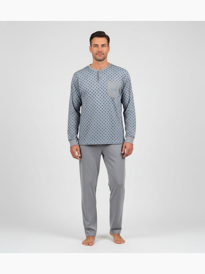 Pijama Hombre Invierno Polar Premium CALM Z2550 Gris - Kiabi