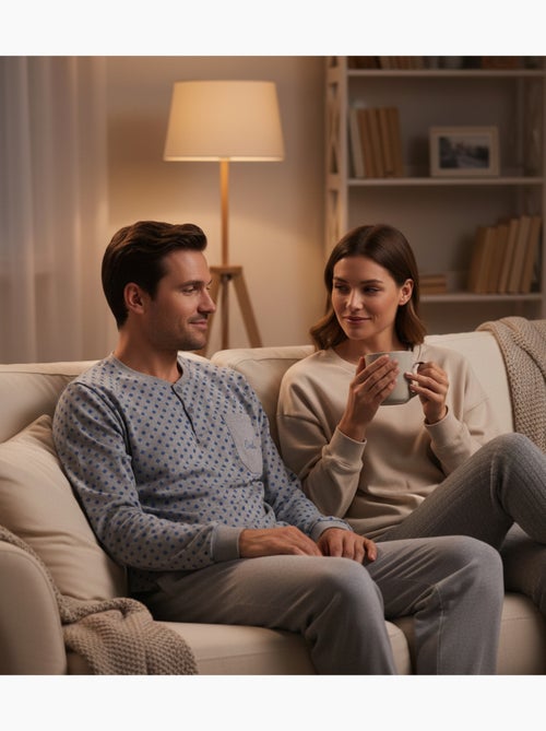 Pijama Hombre Invierno Polar Premium CALM Z2550 - Kiabi