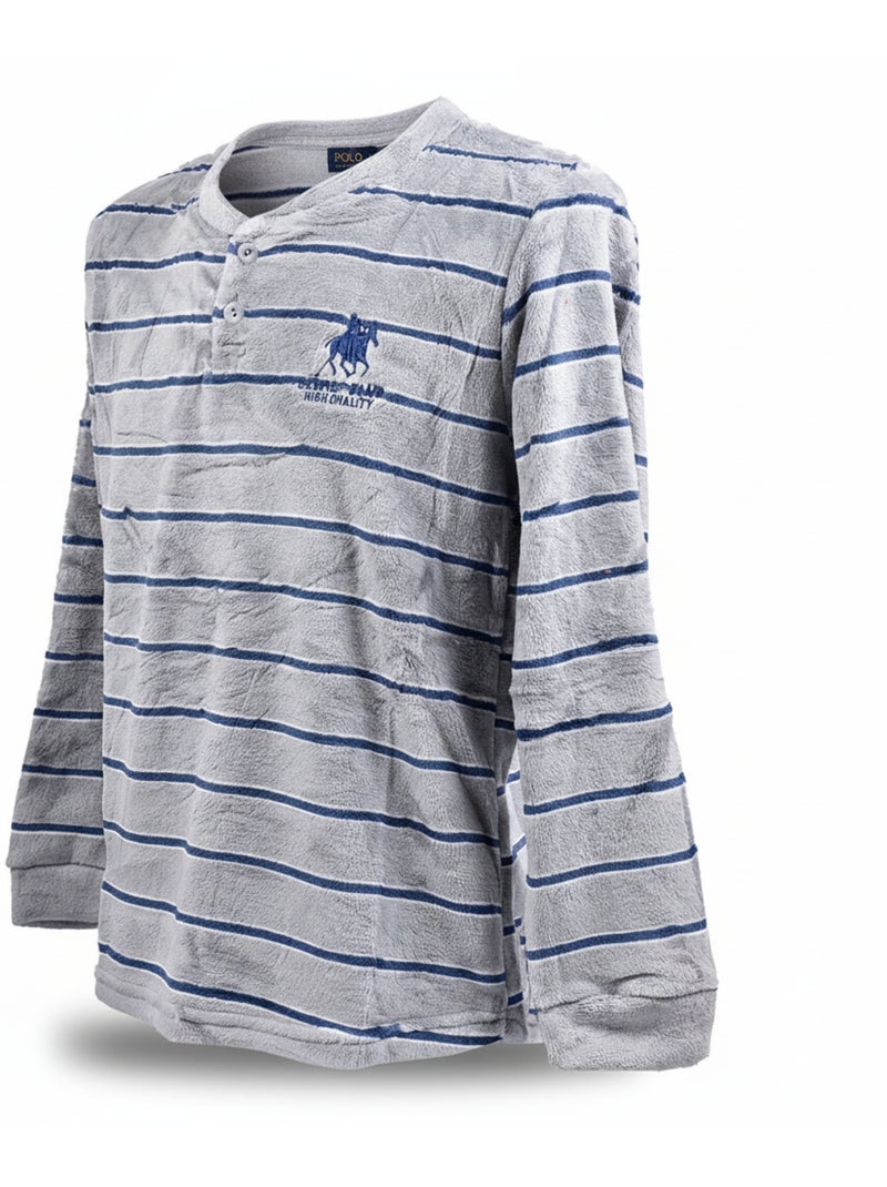 Pijama Hombre Invierno Polar SECRET CLUB Z2653 Gris - Kiabi