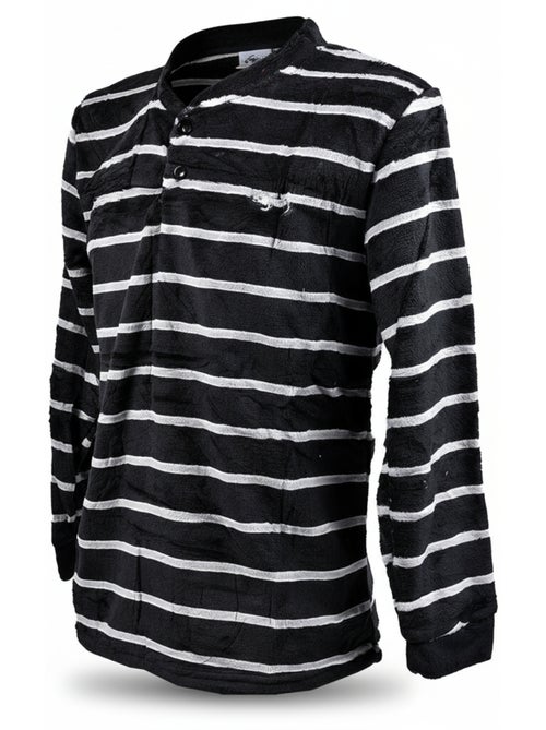 Pijama Hombre Invierno Polar Suave RAYAS Z2654 - Kiabi