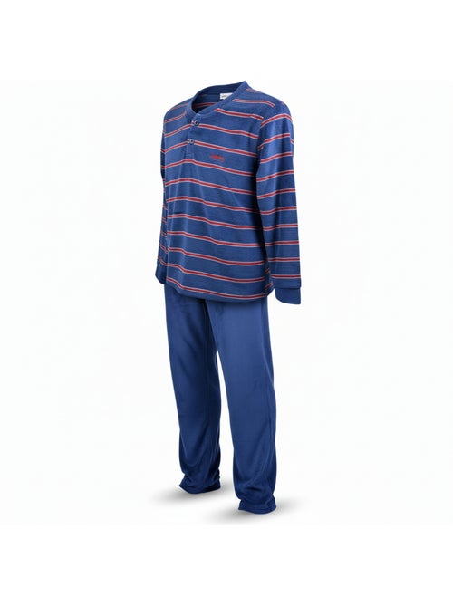 Pijama Hombre Invierno Polar Suave RAYURE Z2654 - Kiabi Pijama Hombre Invierno Polar Suave RAYURE Z2654 - Kiabi