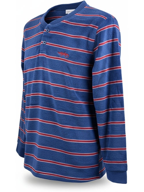 Pijama Hombre Invierno Polar Suave RAYURE Z2654 - Kiabi Pijama Hombre Invierno Polar Suave RAYURE Z2654 - Kiabi