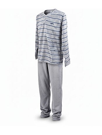 Pijama Hombre Invierno Polar Suave RAYURE Z2654