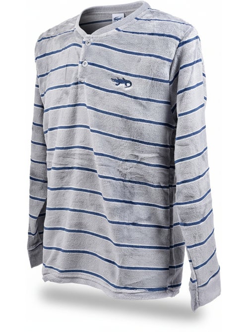 Pijama Hombre Invierno Polar Suave RAYURE Z2654 - Kiabi Pijama Hombre Invierno Polar Suave RAYURE Z2654 - Kiabi
