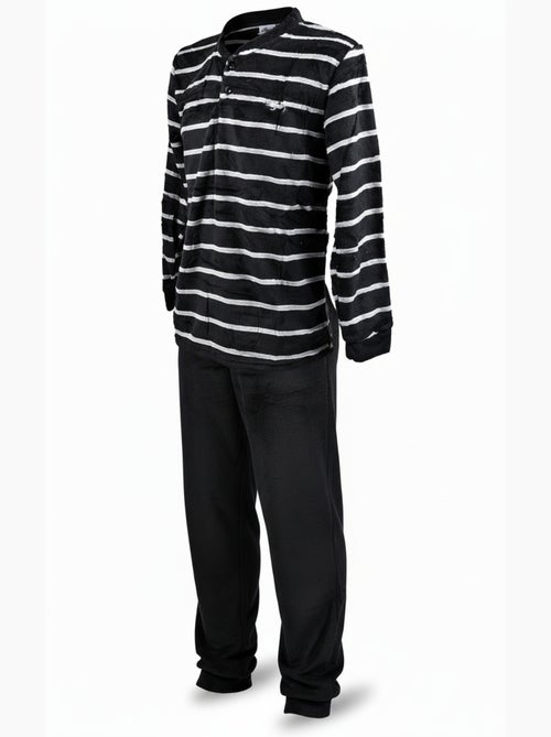 Pijama Hombre Invierno Polar Suave RAYURE Z2654 - Kiabi