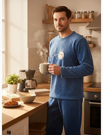 Pijama Hombre Invierno Polar Suave SMILE