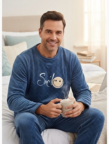 Pijama Hombre Invierno Polar Suave SMILE