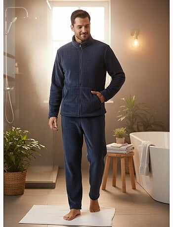 Pijama Hombre Invierno Polar Suave ZIP