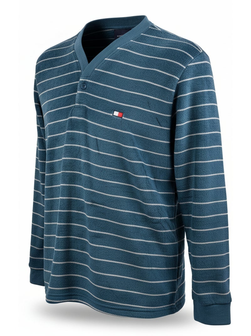 Pijama Hombre Invierno Polar ULTRA Suave Z2655 Verde caqui - Kiabi