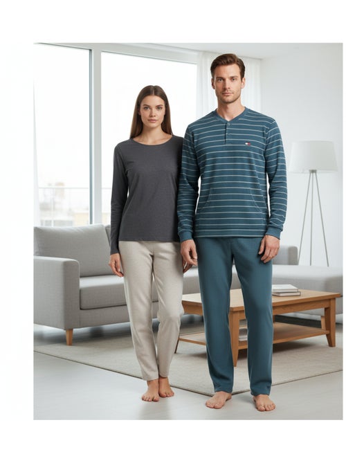 Pijama Hombre Invierno Polar ULTRA Suave Z2655 - Kiabi