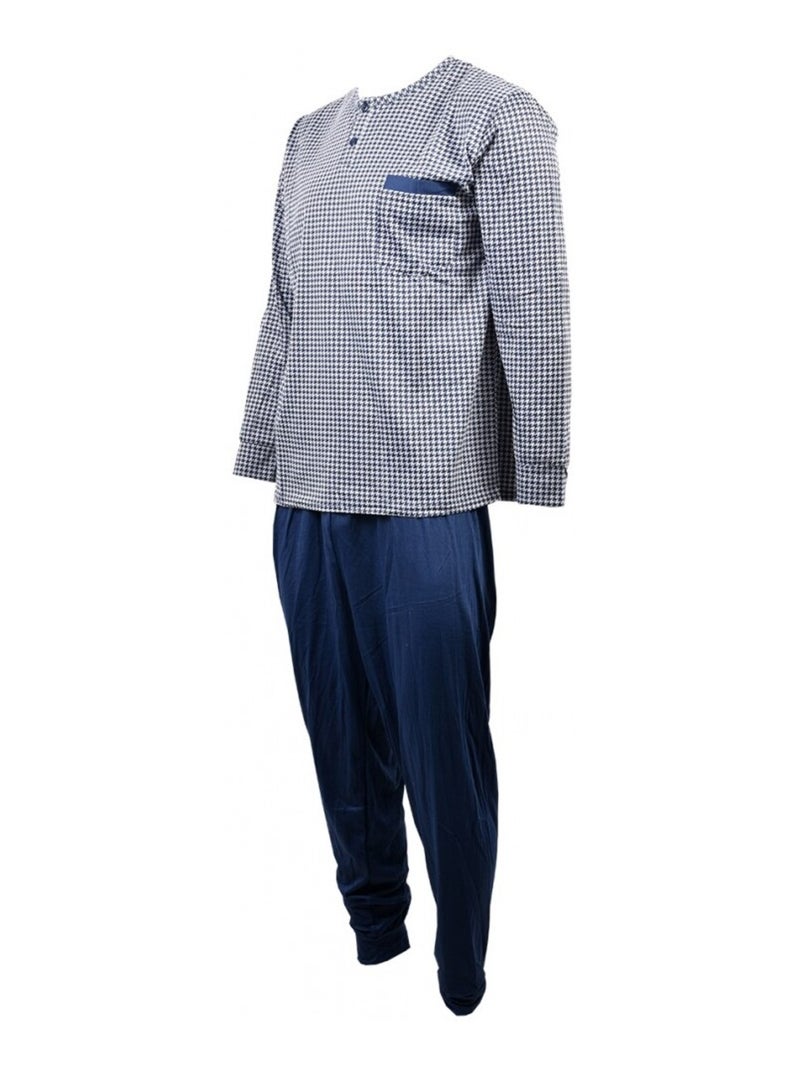 Pijama Hombre Largo Eco Azul marino - Kiabi