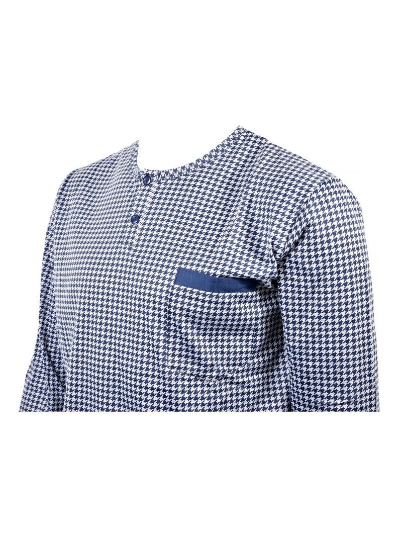 Pijama Hombre Largo Eco Azul marino - Kiabi