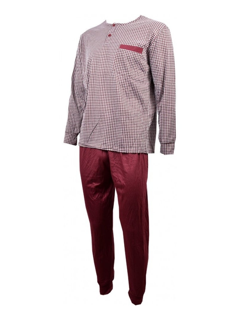 Pijama Hombre Largo Eco Burdeos - Kiabi