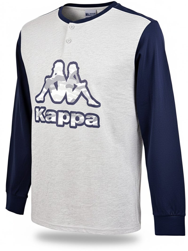 Pijama Hombre Largo KAPPA Algodón Azul gris - Kiabi