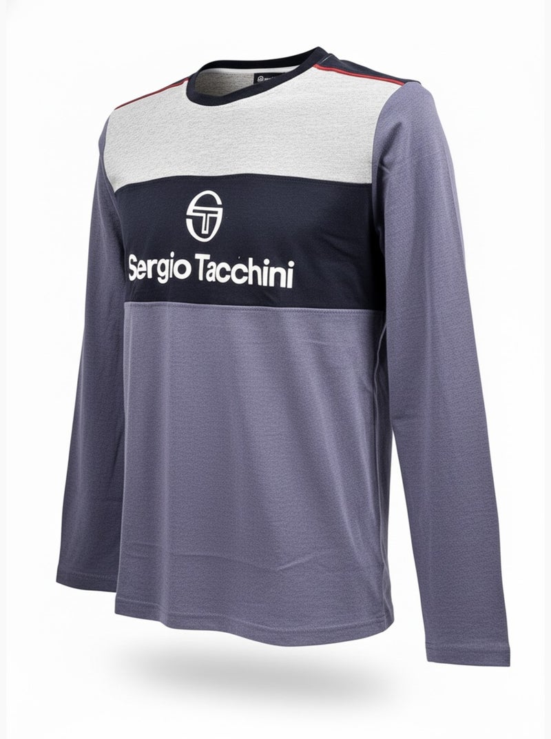 Pijama Hombre Largo SERGIO TACCHINI Azul Gris Negro - Kiabi