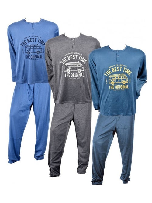 Pijama Hombre Largo SWEET SECRET - Pack de 3 - Kiabi