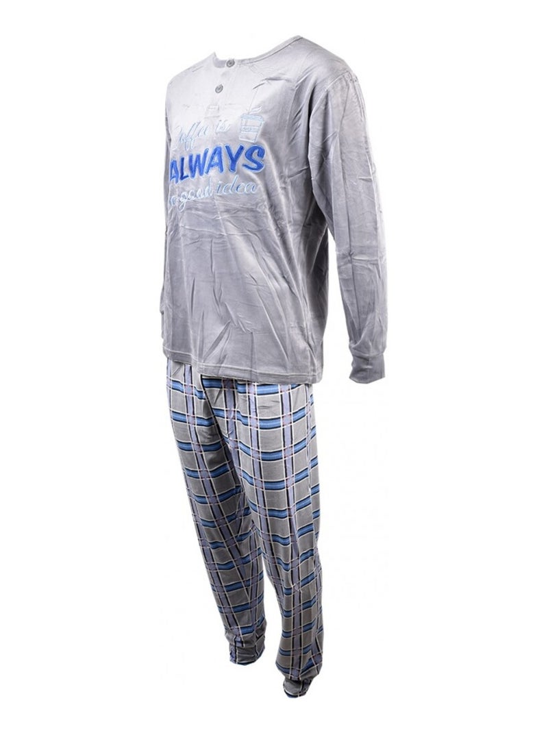 Pijama Hombre Largo SWEET SECRET Gris - Kiabi