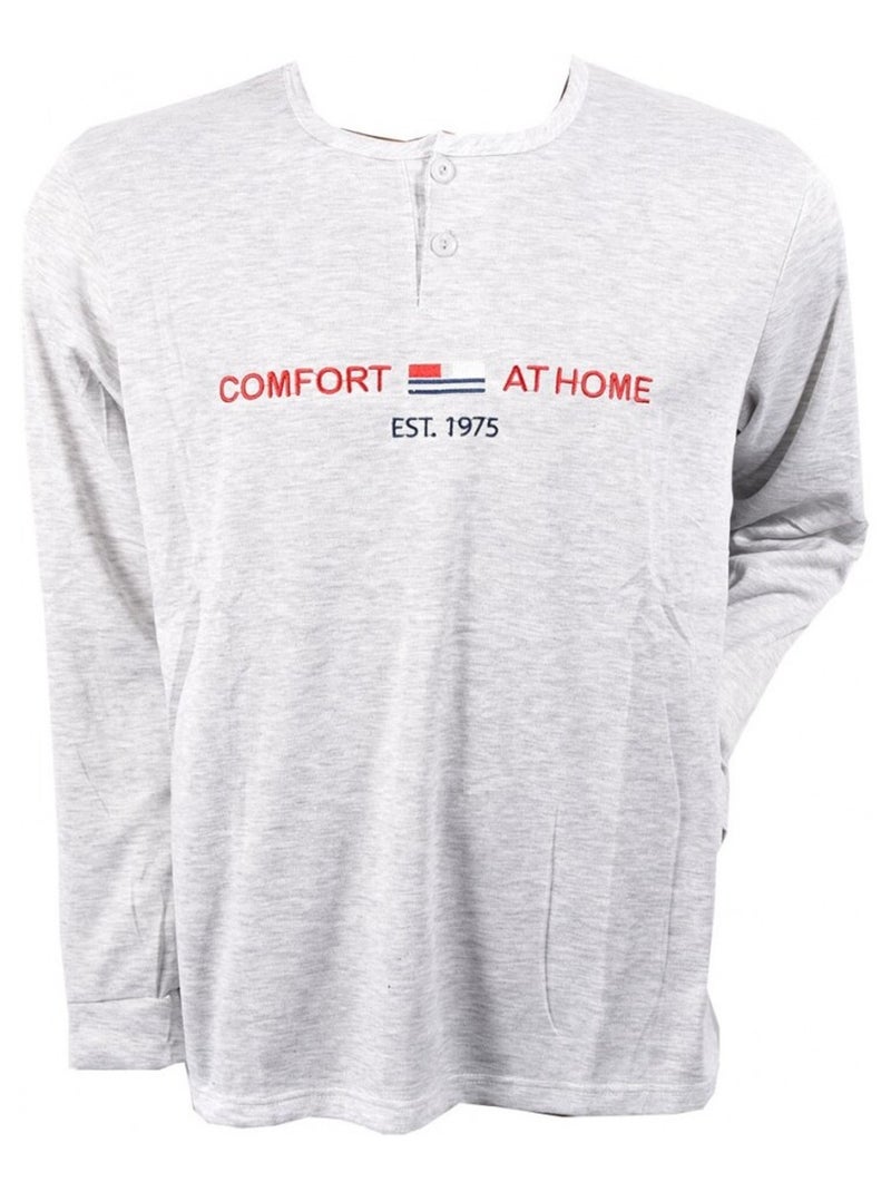 Pijama Hombre Largo SWEET SECRET Gris - Kiabi