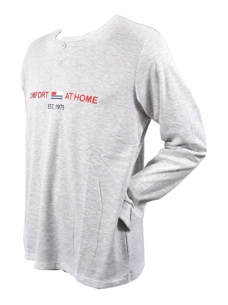 Pijama Hombre Largo SWEET SECRET Gris - Kiabi
