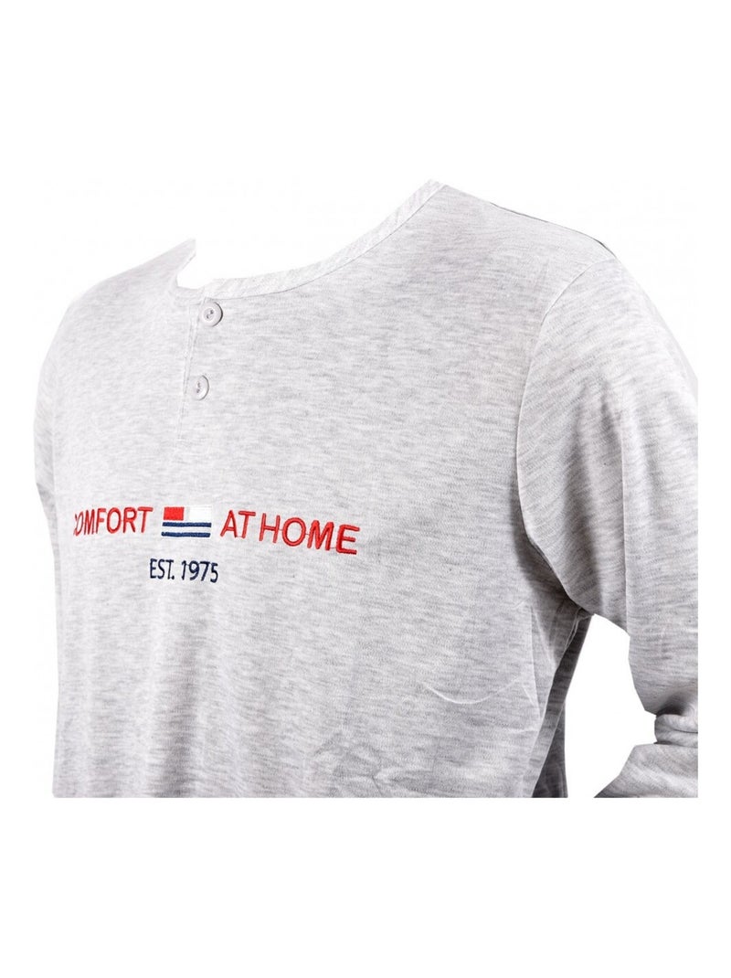 Pijama Hombre Largo SWEET SECRET Gris - Kiabi