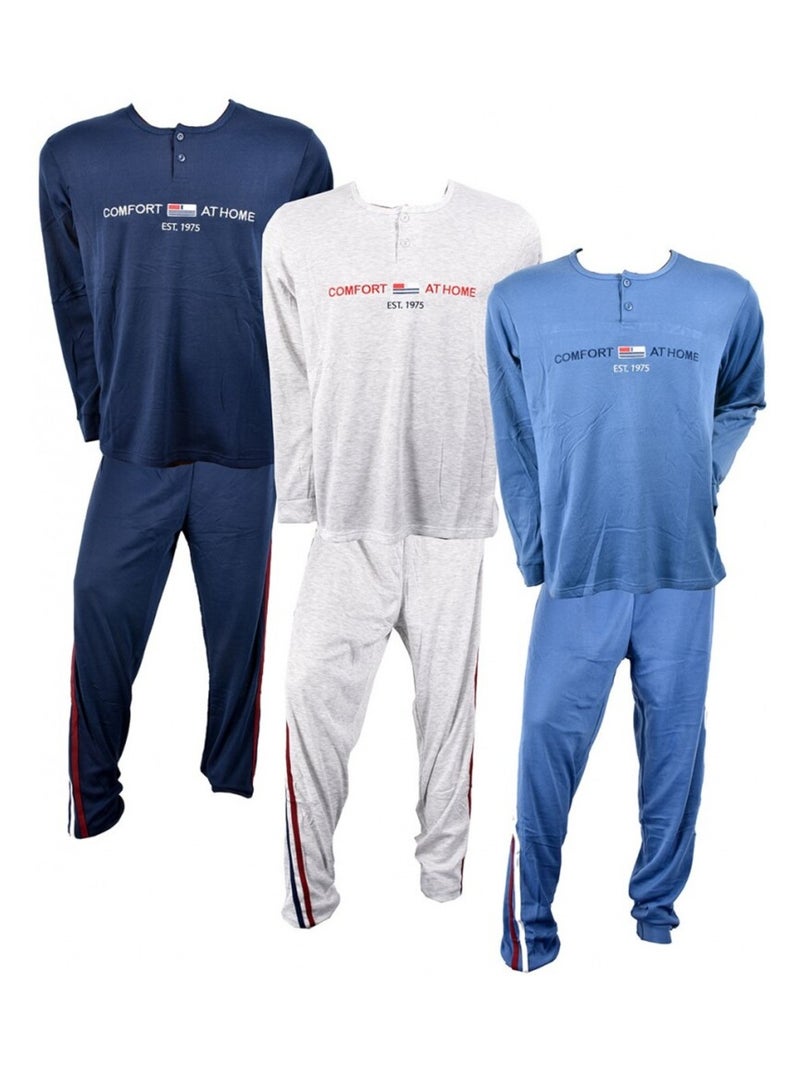 Pijama Hombre Largo SWEET SECRET Gris - Kiabi