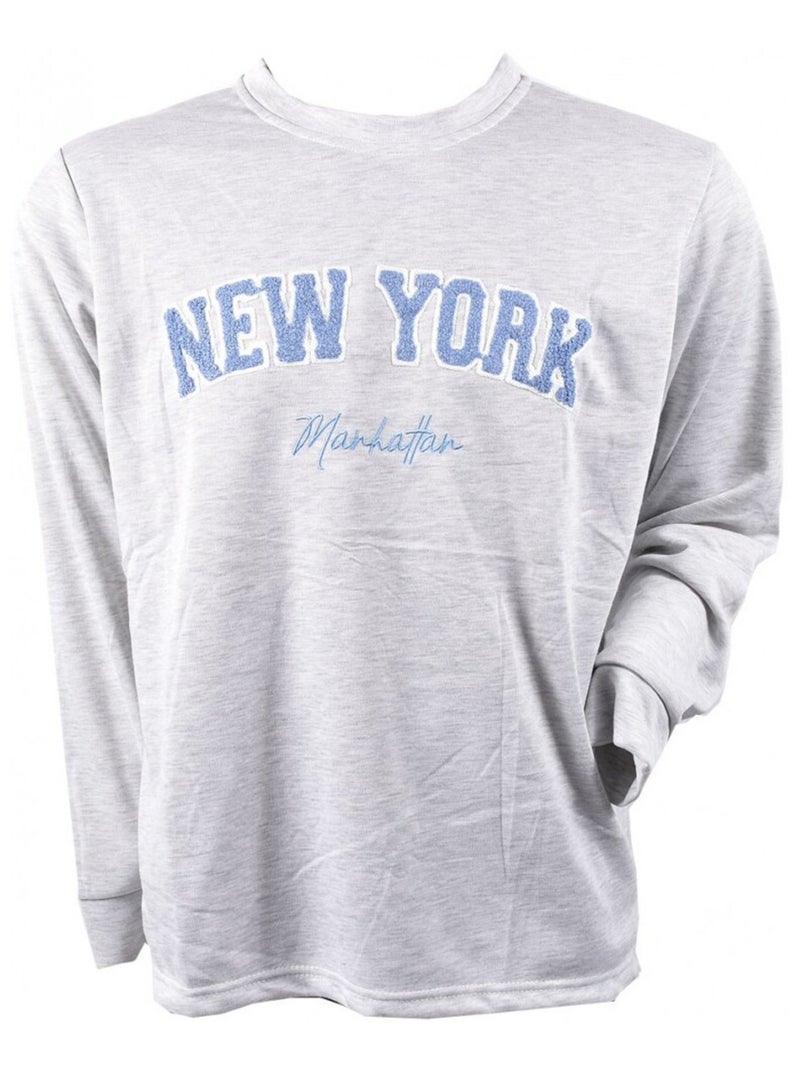 Pijama Hombre Largo SWEET SECRET Gris - Kiabi