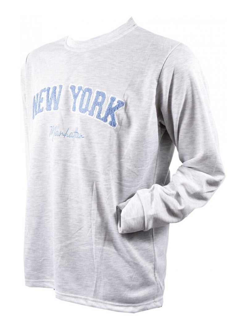 Pijama Hombre Largo SWEET SECRET Gris - Kiabi