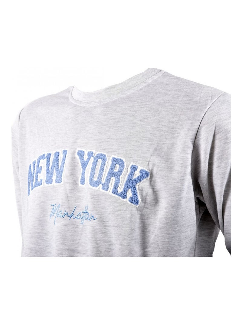 Pijama Hombre Largo SWEET SECRET Gris - Kiabi