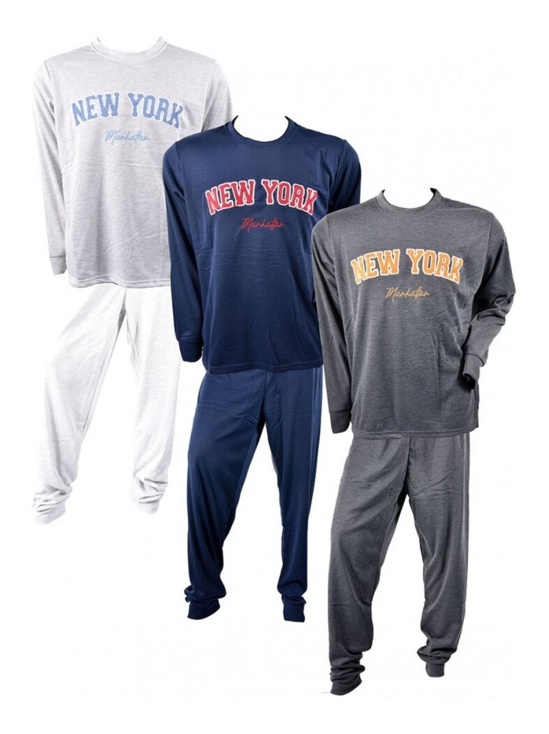 Pijama Hombre Largo SWEET SECRET Gris - Kiabi