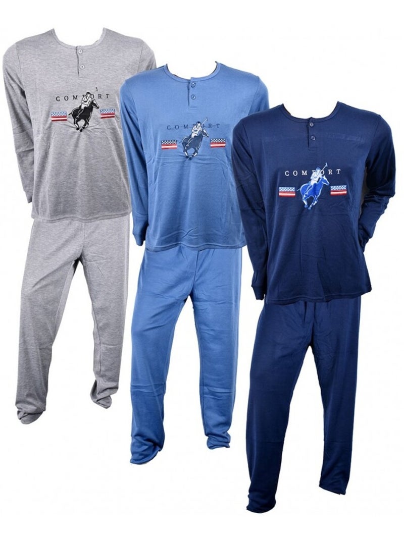 Pijama Hombre Largo SWEET SECRET Gris - Kiabi