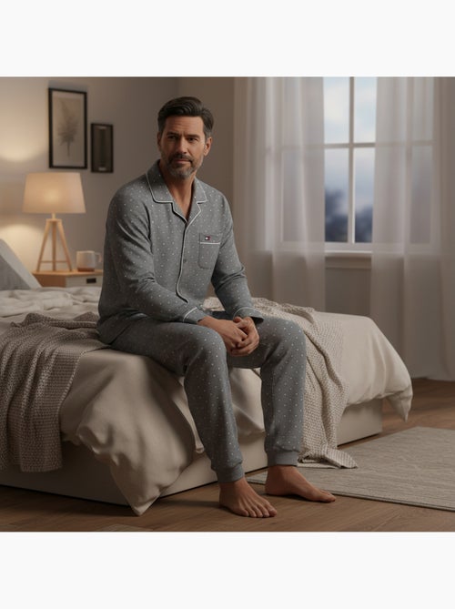 Pijama hombre polar abotonado lunares ozabi - Kiabi