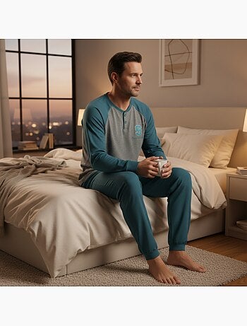 Pijama hombre polar bicolor ozabi sweet secret club
