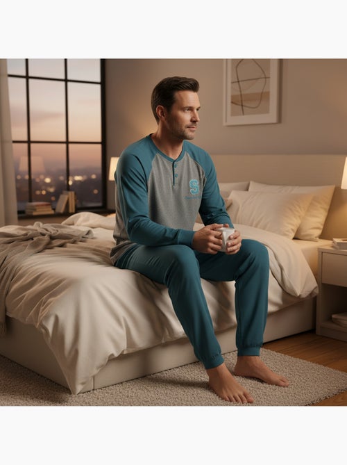 Pijama hombre polar bicolor ozabi sweet secret club - Kiabi