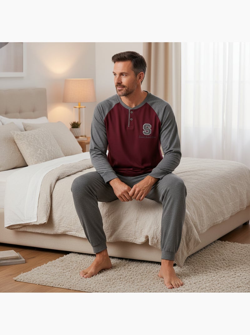 Pijama hombre polar bicolor ozabi sweet secret club Burdeos - Kiabi