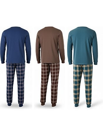 Pijama hombre polar forrado ozabi pack 3 colores surtidos