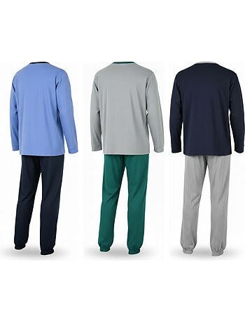 Pijama hombre polar forrado ozabi pack 3 colores surtidos