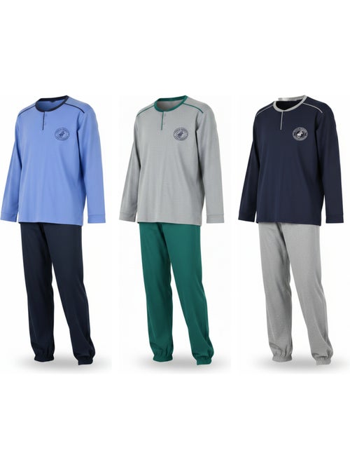 Pijama hombre polar forrado ozabi pack 3 colores surtidos - Kiabi Pijama hombre polar forrado ozabi pack 3 colores surtidos - Kiabi