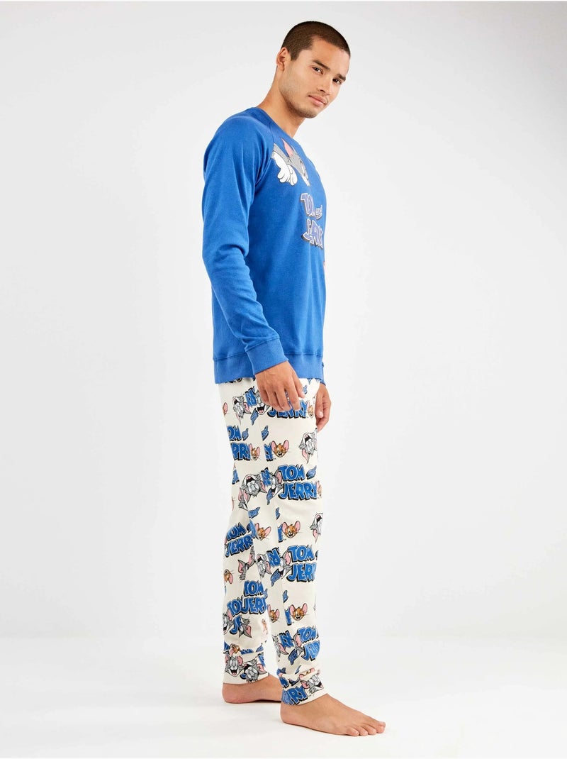 Pijama hombre Tom and Jerry en tejido punto con algod?n Azul - Kiabi