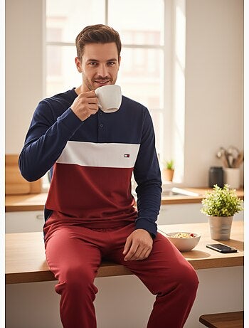 Pijama Hombre Tricolor Microfibra Stretch C2520